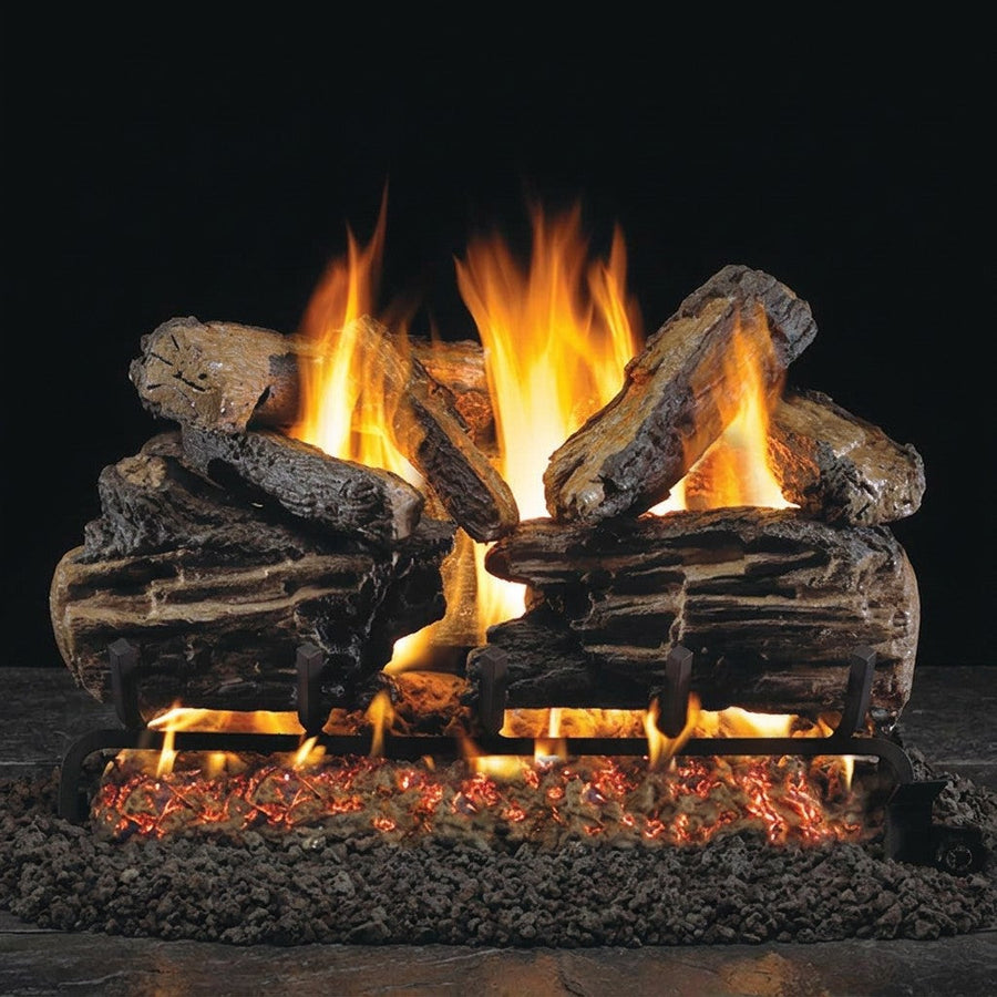 Charred Split Vented Gas Log Set