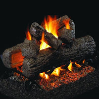 24" Golden Oak See-Through Vented Gas Log Set | Real Fyre
