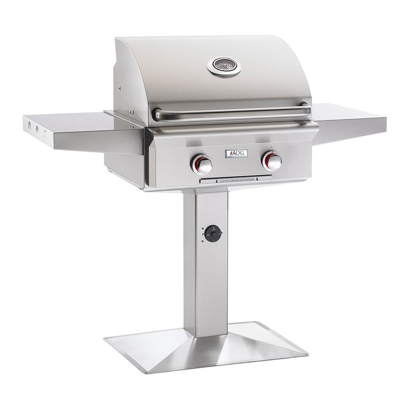 American Outdoor Grill 24" T-Series Patio Post Natural Gas Grill with Rotisserie Backburner