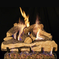 24" Split Oak Designer Plus Vented Gas Log Set | Real Fyre