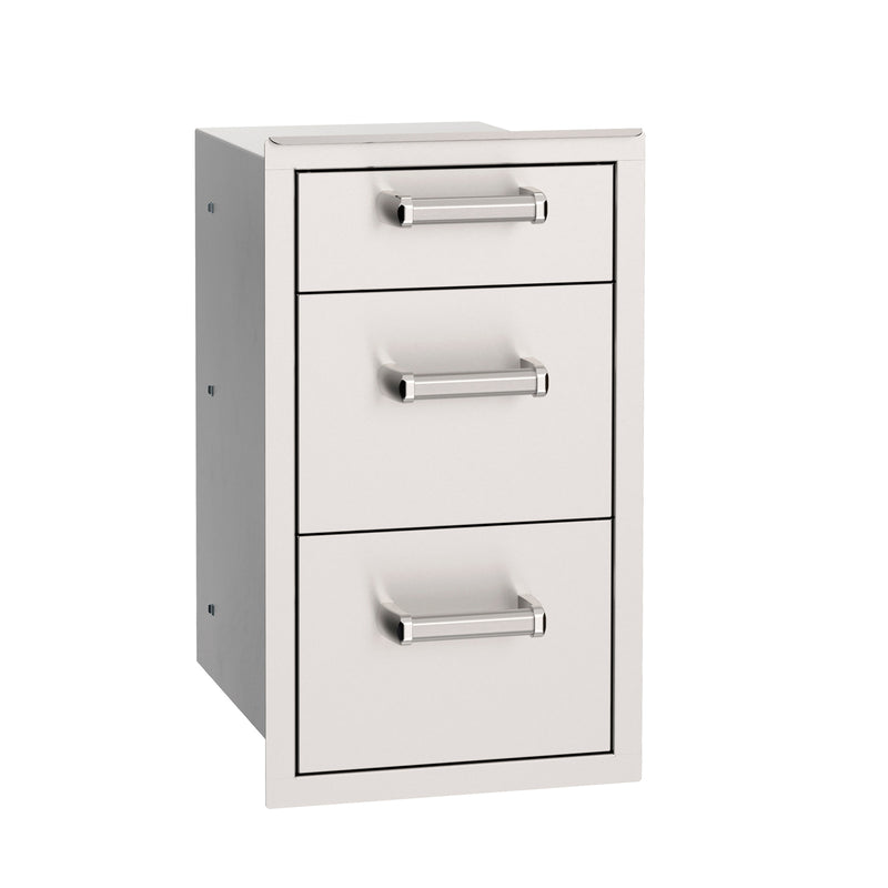 Fire Magic Premium Flush Mount 14-Inch Triple Storage Drawer with Soft Close