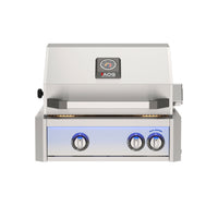 American Outdoor Grill 24-Inch T-Series 2-Burner Natural Gas Grill on In-Ground Post with Rotisserie & Back Burner