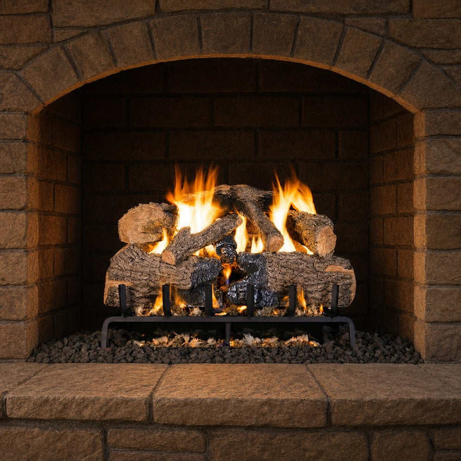 Charred Angel Oak Vented Gas Log Set