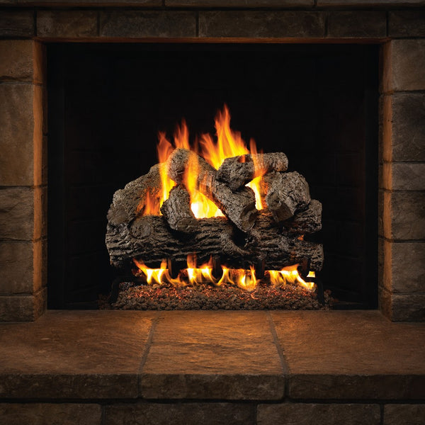 24" Royal English Oak Vented Gas Log Set | Real Fyre