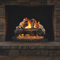 24" Split Oak ANSI Vented Gas Log Set | Real Fyre