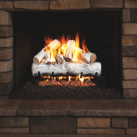 24" White Birch Vented Gas Log Set | Real Fyre