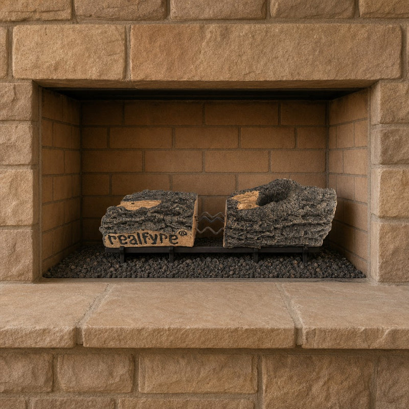24" White Birch Vented Gas Log Set | Real Fyre