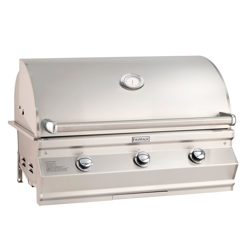 Fire Magic Choice Multi-User CM650i Built-In Gas Grill — manufacturer view, solid hood