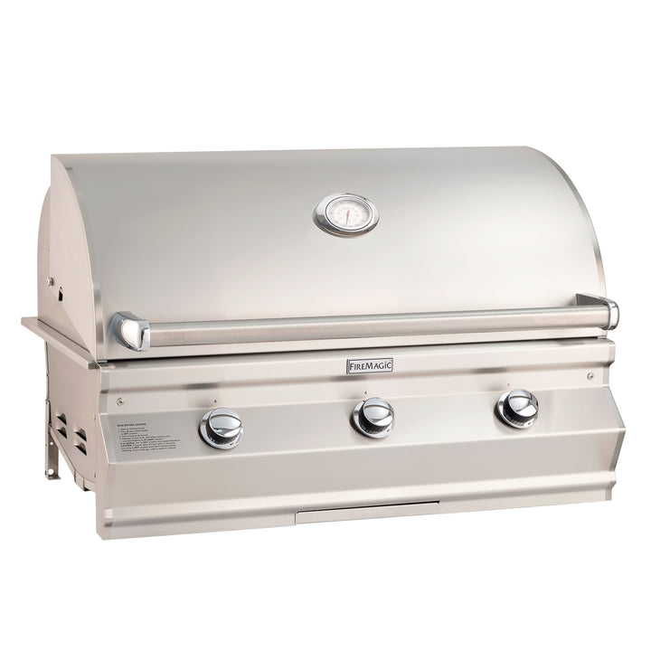 Fire Magic Choice Multi-User CM650i Built-In Gas Grill — manufacturer view, solid hood