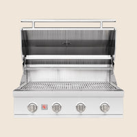 Summerset Sizzler 32-Inch Built-In Gas Grill — lid open, manufacturer photograph