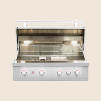 Summerset Quest 42-Inch Built-In Gas Grill — lid open, manufacturer photograph