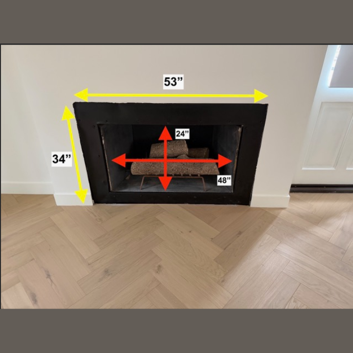 2x Rainbow Fireplace Doors / Overlap Fit / 48" W x 24" H