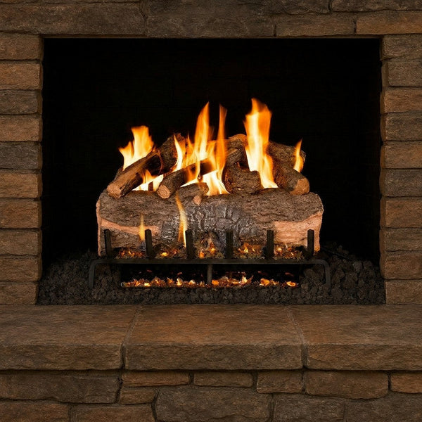 30-inch Mountain Crest Oak Vented Gas Log Set by Real Fyre