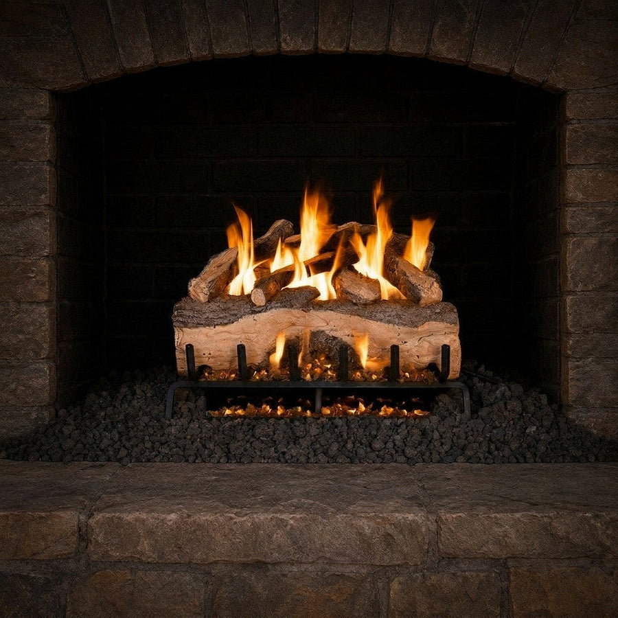Mountain Crest Split Oak Vented Gas Log Set