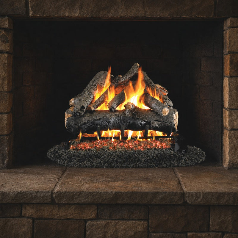 30" American Oak ANSI Vented Gas Log Set | Real Fyre