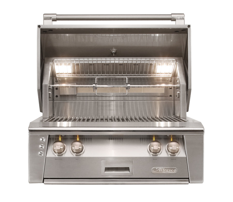 Alfresco ALXE 30-Inch Built-In Gas Grill with Sear Zone