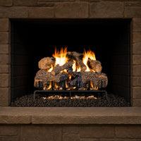 30" Charred Angel Oak Vented Gas Log Set | Real Fyre