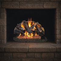 30" Charred Majestic Oak Vented Gas Log Set | Real Fyre