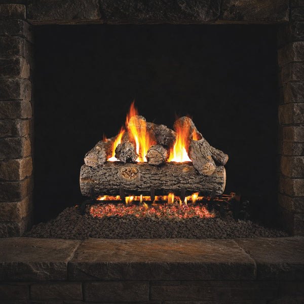 30" Golden Oak Designer Plus ANSI Vented Gas Log Set | Real Fyre