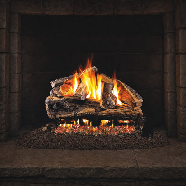 30" Rugged Split Oak ANSI Vented Gas Log Set | Real Fyre