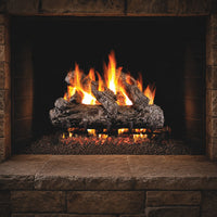 30" Rustic Oak Vented Gas Log Set | Real Fyre