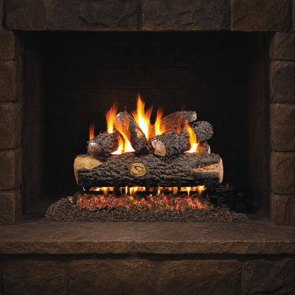 30" Woodland Oak ANSI Vented Gas Log Set | Real Fyre