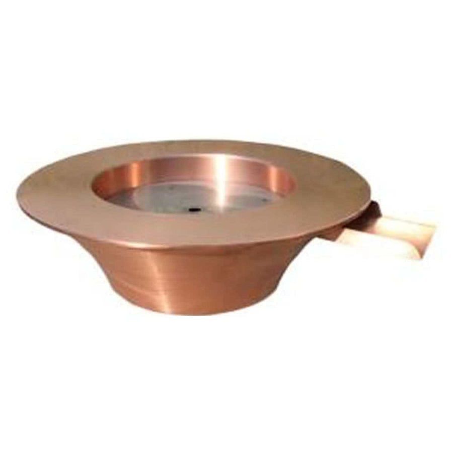30"x12" Copper Fire & Water Bowl w/Electronic Ignition