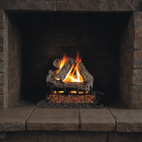 36" Rustic Oak ANSI Vented Gas Log Set | Real Fyre