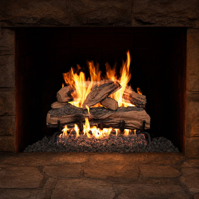 36" Split Oak Designer Plus ANSI Vented Gas Log Set | Real Fyre