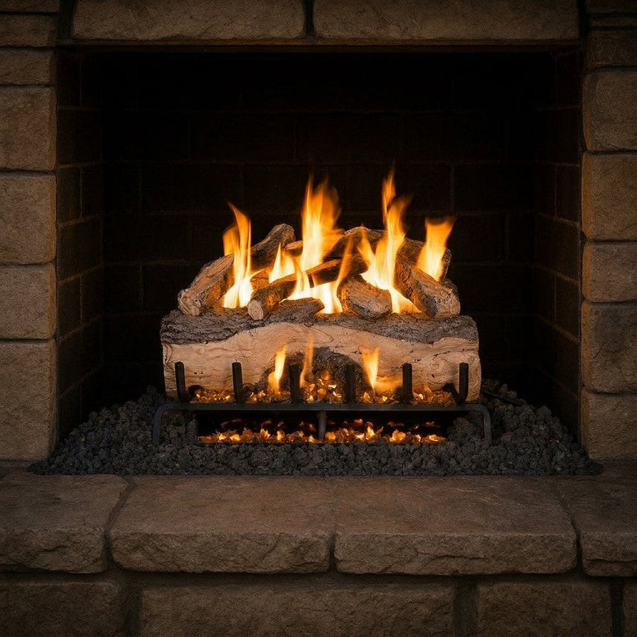 Mountain Crest Split Oak Vented Gas Log Set