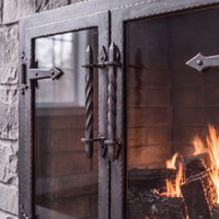 Hammered Edge - Masonry & Prefab Fireplace Glass Doors | Custom