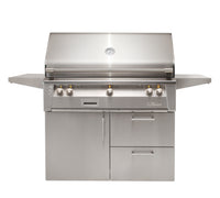 Alfresco ALXE 42-Inch Deluxe Cart Gas Grill — 42 Deluxe Cart Front View Closed