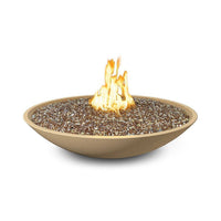 American Fyre Designs Marseille 48" Round Gas Fire Bowl — Smoke, AWEIS Electronic Ignition, Propane