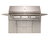 Alfresco ALXE 56-Inch Freestanding Gas Grill with Sear Zone — 56 BFG Cart Front Closed