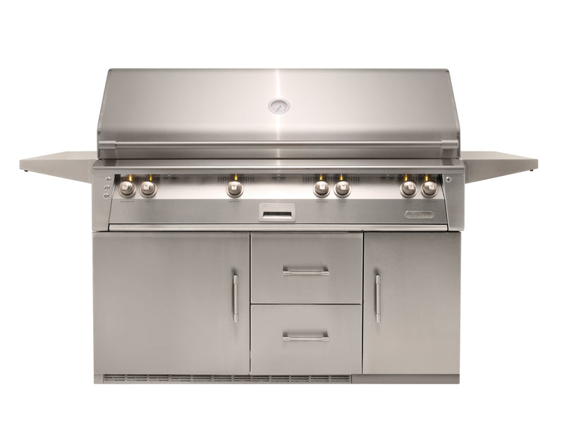 Alfresco ALXE 56-Inch Refrigerated Cart Gas Grill with Sear Zone — 56 BFG Refrigerated Cart Front Closed