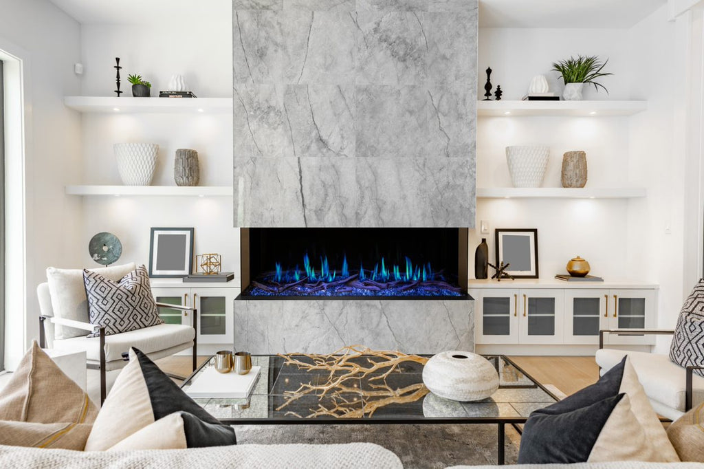 Modern Flames Orion Multi 120-Inch Three-Sided Built-In Electric Fireplace
