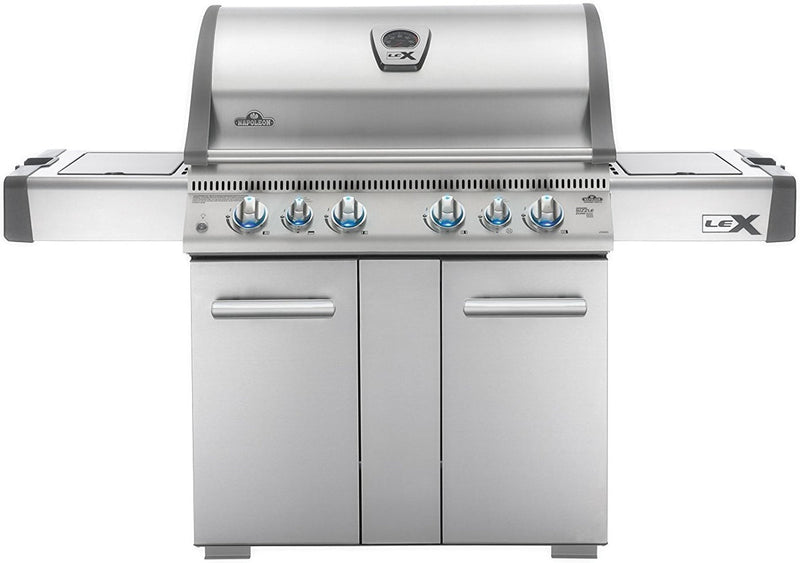 Napoleon LEX 605 RSBI Freestanding Natural Gas Grill with Infrared Rear & Sear Burners and Side Burner - Stainless Steel