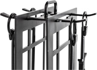Fireplace Tool Set by Design Specialties Carolina Window Pane – 3/16” Laser-Cut Steel, 21 Finish Colors