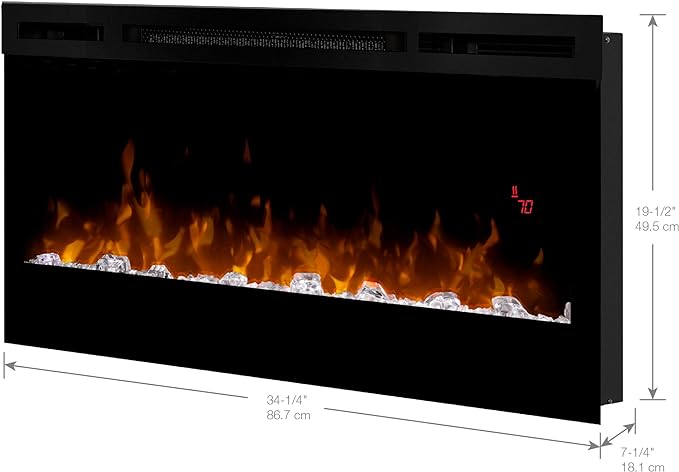 Prism Linear 34" Electric Fireplace - Acrylic Ice - Model BLF3451