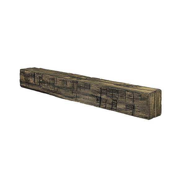Tavern Timbered Beam Non-Combustible Mantel Shelf Fieldstone finish