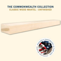 Classic Wood Mantel Shelf Kit Unfinished