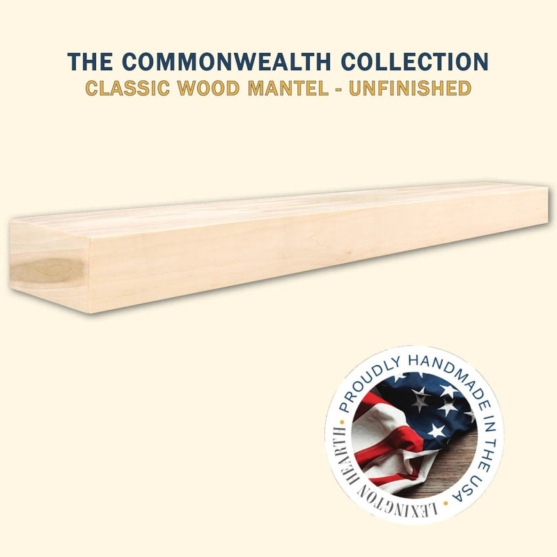 Classic Wood Mantel Shelf Kit Unfinished