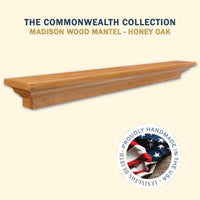 Madison Wood Mantel Shelf Kit Honey Oak