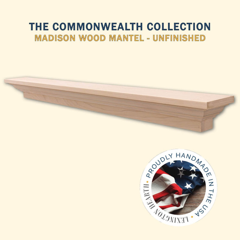 Madison Wood Mantel Shelf Kit Unfinished