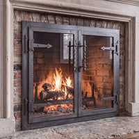 Hammered Edge - Masonry & Prefab Fireplace Glass Doors | Custom