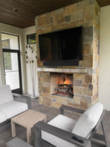 Non-Combustible Metal Fireplace Mantel Shelf | Custom Floating Mantel, Black