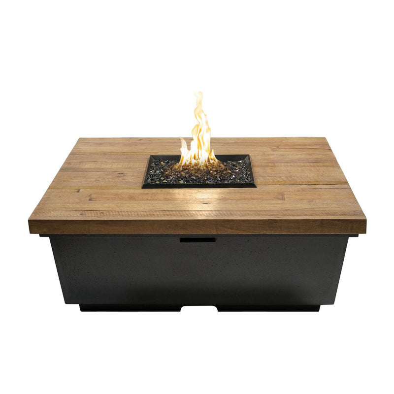 American Fyre Designs Reclaimed Wood Contempo Square 44" Gas Fire Table