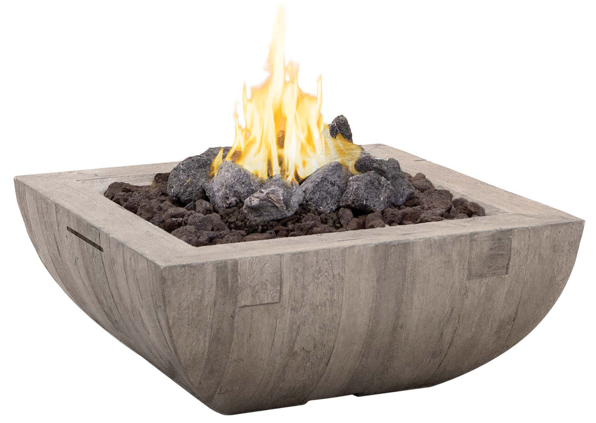 36″ Bordeaux Square “Reclaimed Wood” Fire Bowl
