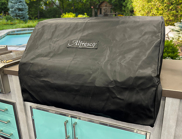 Alfresco AGV-56BFGC-PREM Protective Grill & Cart Cover — manufacturer representative cover-family photograph; proportions vary
