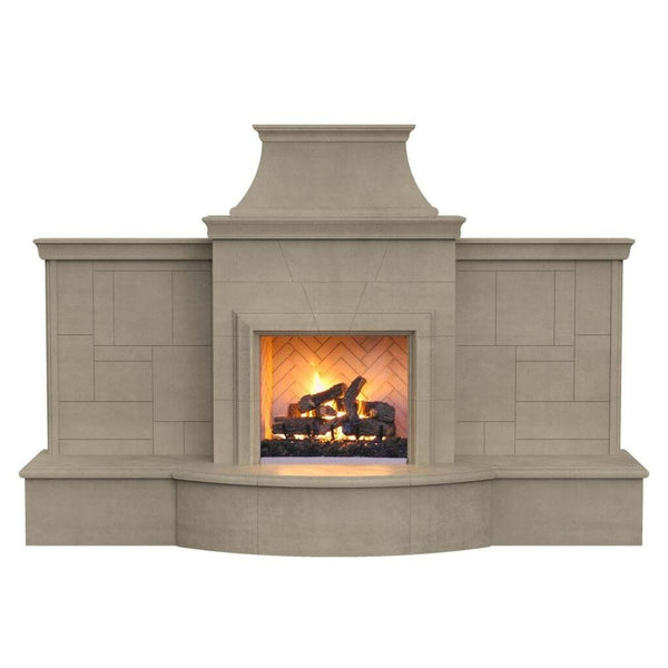 American Fyre Designs Grand Petite Cordova Outdoor Gas Fireplace - White Aspen